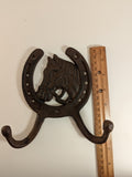 Cast Iron Horse Horseshoe Hook #100-215