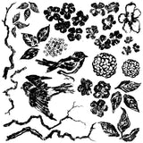 IOD Decor Stamp Birds Branches Blossoms 12x12" by Iron Orchid Designs SALE!
