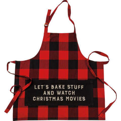 "Let's Bake Stuff And Watch Movies" Christmas Apron #100-C173