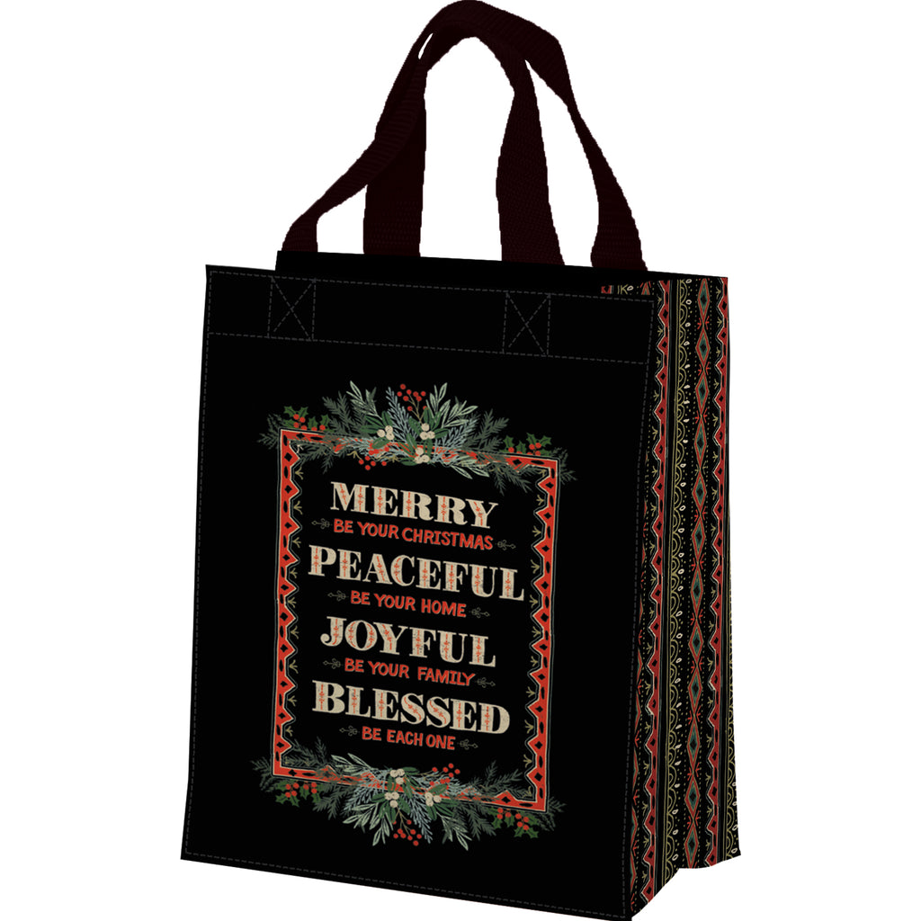 "Merry Be Your Christmas" Shopping Tote Bag #100-C185