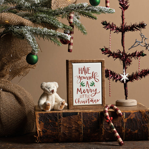 "Have Yourself A Merry Christmas" Box Sign #100-C178