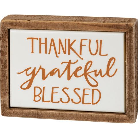 "Thankful Grateful Blessed" Thanksgiving Decoration #100-H173