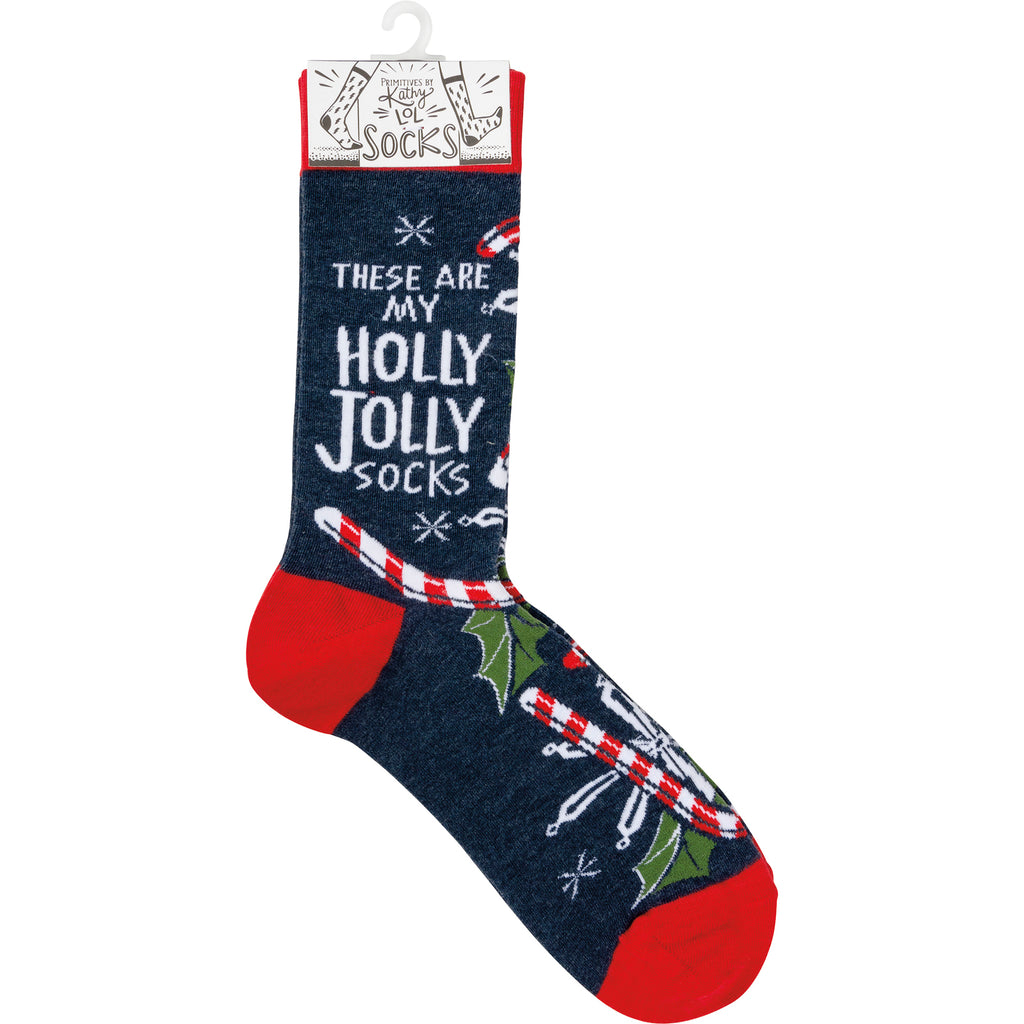 "These Are My Holly Jolly Socks" Socks #100-C407