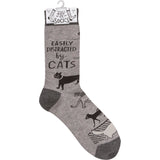 "Easily Distracted By Cats" Socks #100-S315