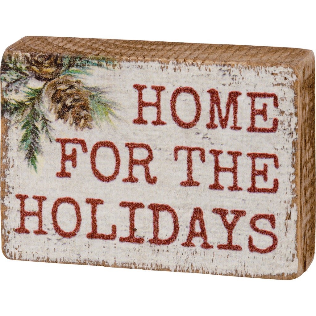 "Home For The Holidays" Block Sign #100-C174