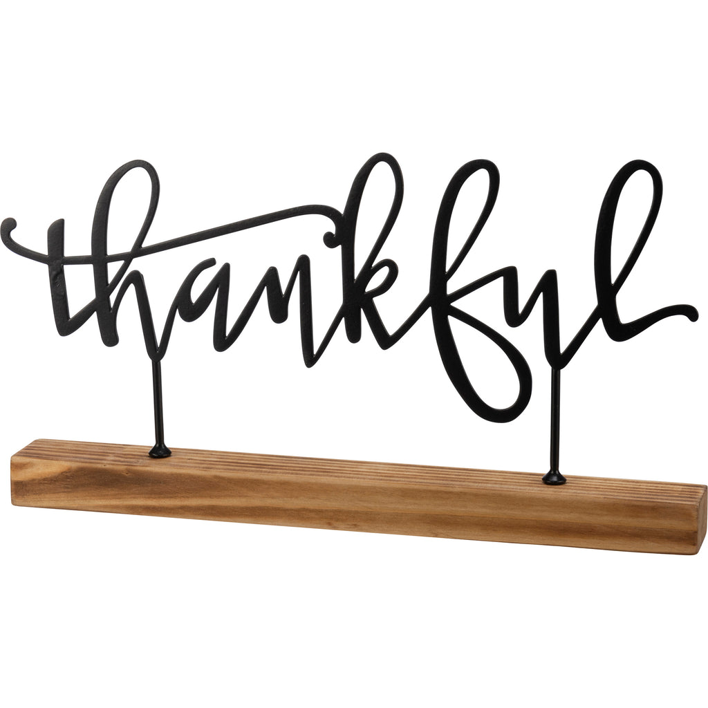 "Thankful" Thanksgiving Decoration Standing Sign #100-H161