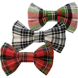 Christmas Plaid Medium Pet Bow Tie Set or Individual #100-C265