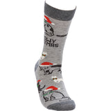 "Meowy Christmas" Socks as Gift for Cat Person #100-S402