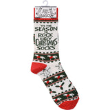 Season To Rock The Ugly Christmas Socks #100-S455