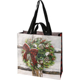 Winter Wreath Shopping Tote Bag for Christmas #100-C183