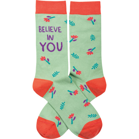 "Believe In You" Socks #100-S148