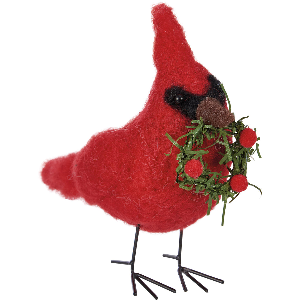 Cardinal Critter with Christmas Wreath #100-C254