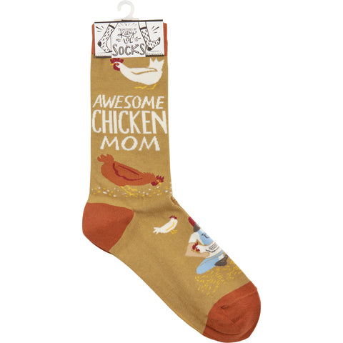 "Awesome Chicken Mom" Socks #100-S317