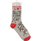 "Love And A Cat" Socks #100-S304