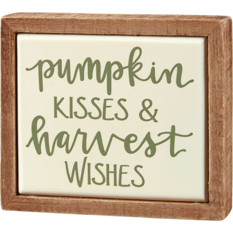 "Pumpkin Kisses" Box Sign Mini #100-H162