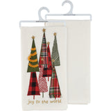 "Joy to the World" Embroidered Kitchen Towel for Christmas Decoration #100-S509