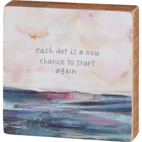 "Each Day is a New Chance" Box Sign #100-1533