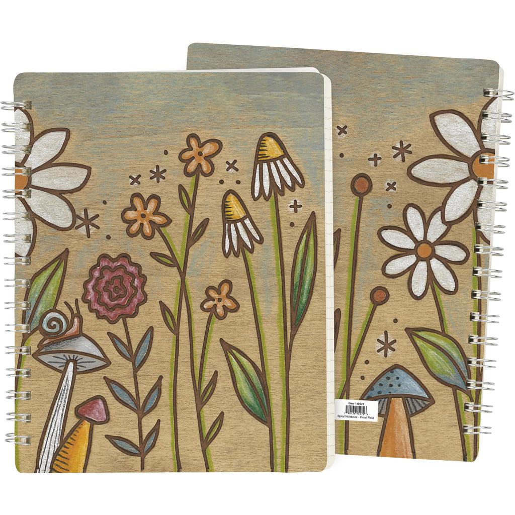 "Floral Field" Spiral Notebook #100-1546