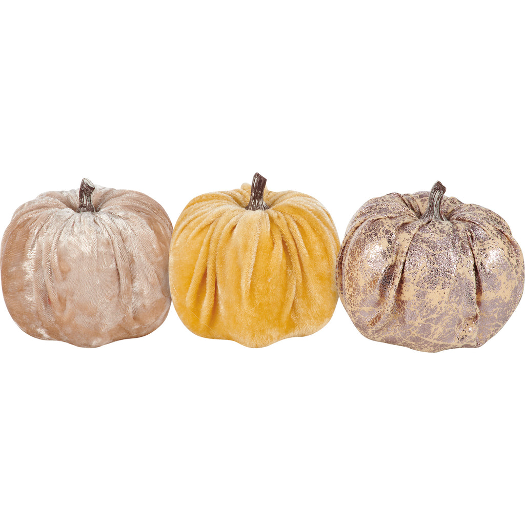 Velvet Pumpkin Set of Three #100-H163