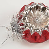 Christmas Glass Vintage Rose Ornament #C300