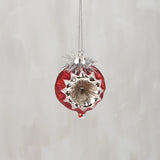 Christmas Glass Vintage Rose Ornament #C300
