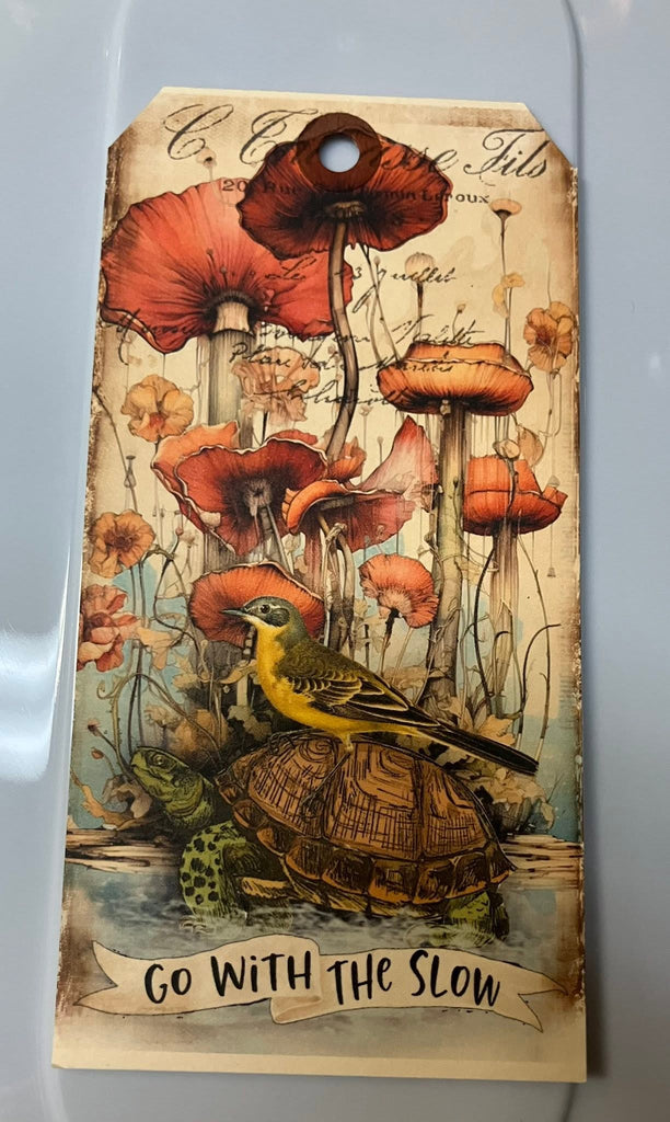 In the Land of Elsewhere Luggage Tag "Go With the Slow"