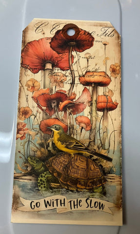 In the Land of Elsewhere Luggage Tag "Go With the Slow"