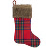 Cabin Christmas Red Plaid Stocking #C290