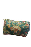 Quilted Makeup/Toiletry Bag- Green