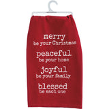 "Merry Be Your Christmas" Kitchen Towel for Christmas Decoration #100-S503