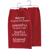 "Merry Be" Kitchen Towel for Christmas Gift or Decoration #100-C523