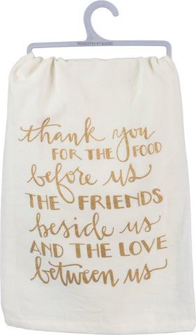 "Thank You For The Food Before Us" Christmas Kitchen Towel #100-S499
