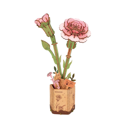 3D Flower Puzzle Pink Carnation