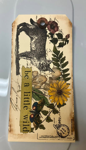 In the Land of Elsewhere Luggage Tag "Be a Little Wild"