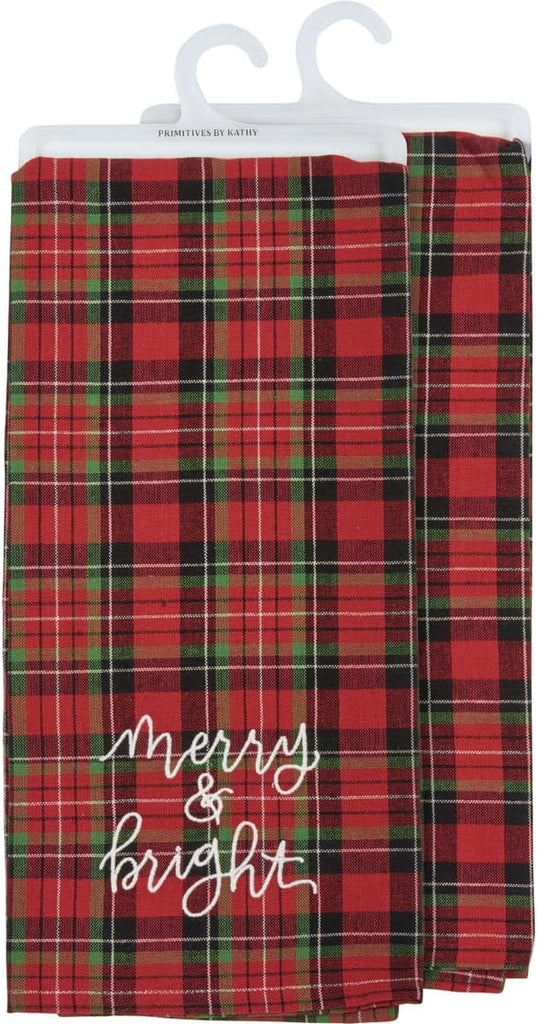 Merry & Bright Christmas Plaid Towel #100-C521
