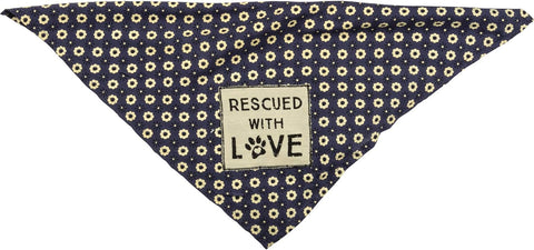 "Rescued with Love" Pet Bandana for Dogs and Cats #100-1568