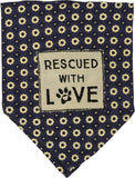 "Rescued with Love" Pet Bandana for Dogs and Cats #100-1568