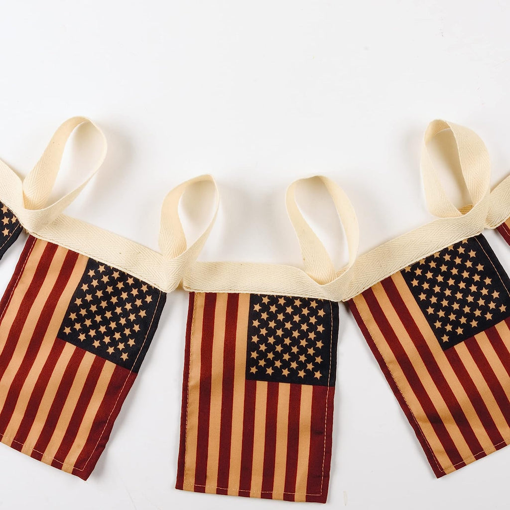 Primitives by Kathy Small Patriotic Flags Garland #100-H118