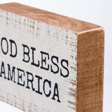 God Bless America Patriotic Box Sign #100-H115