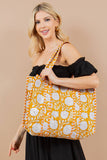 Quilted Tote Bag- Yellow