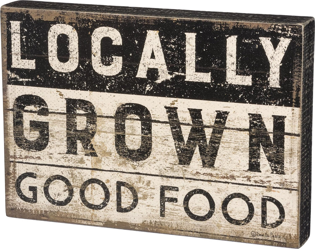 "Locally Grown Good Food" Box Sign #100-1558