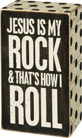"Jesus is my Rock and Roll" Box Sign #100-938
