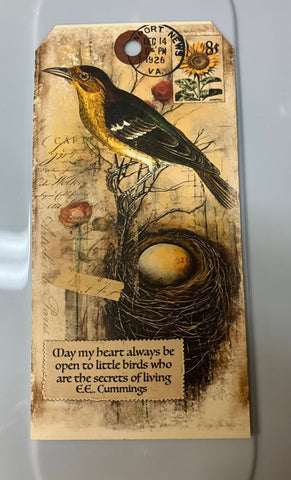 In the Land of Elsewhere Luggage Tag "May my Heart Always be Open"