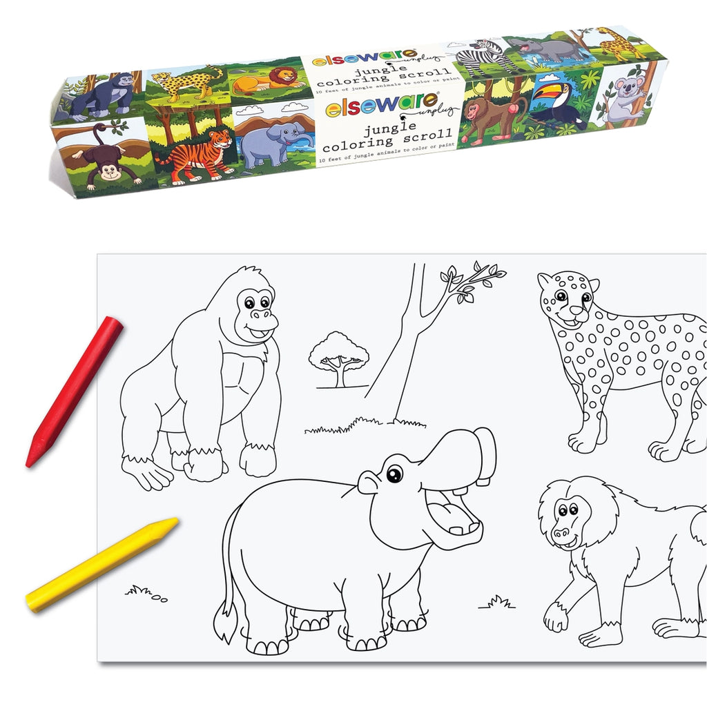 Elsewhere Unplug Coloring Scroll Jungle Theme