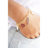 Texas A&M Aggies Enamel Icons Charm Bracelet