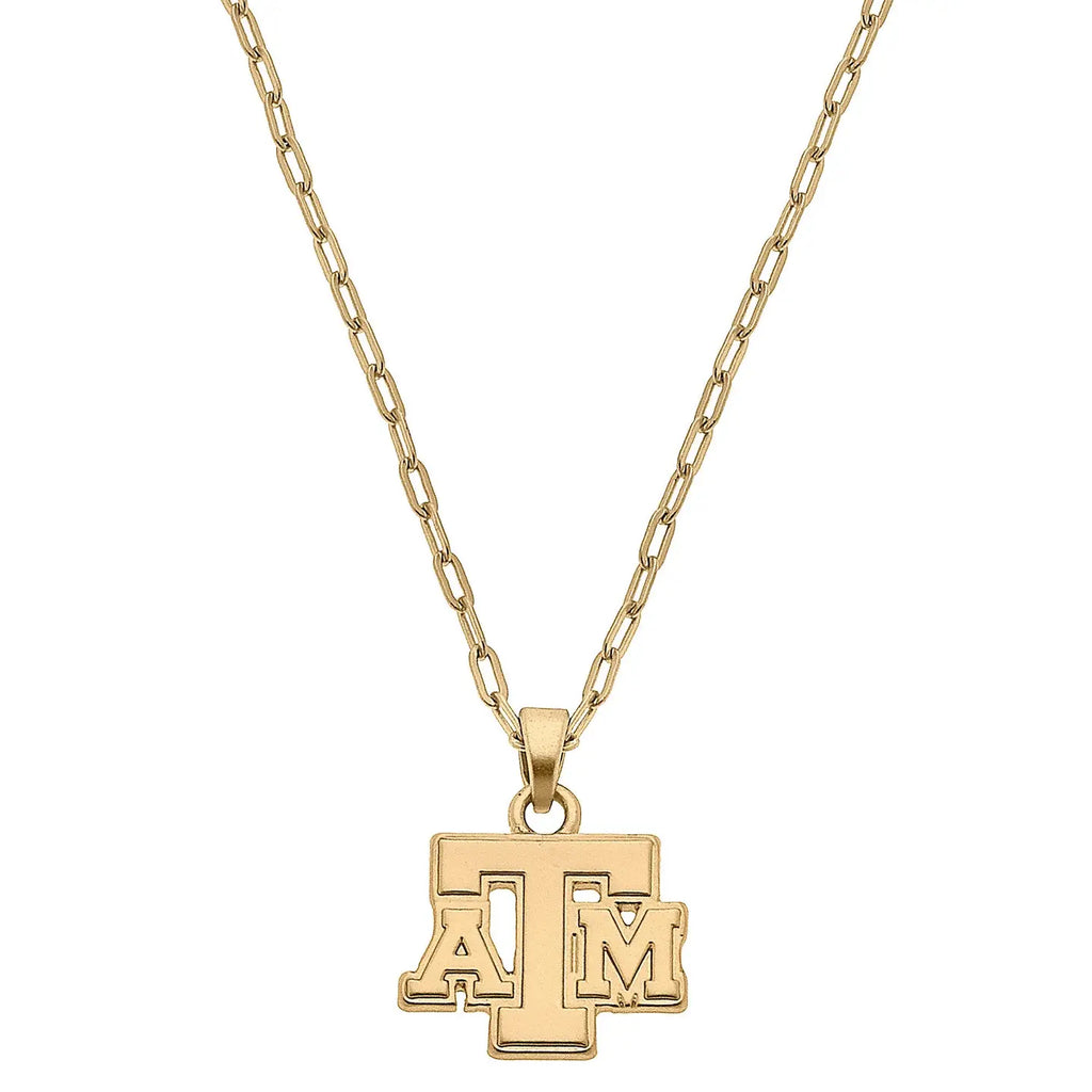 Texas A&M 24K Gold Plated Delicate Necklace