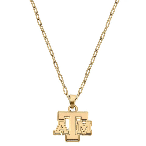 Texas A&M 24K Gold Plated Delicate Necklace