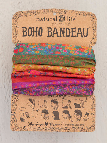 Full Boho Bandeau® Headband - Rainbow Borders #100-NL105