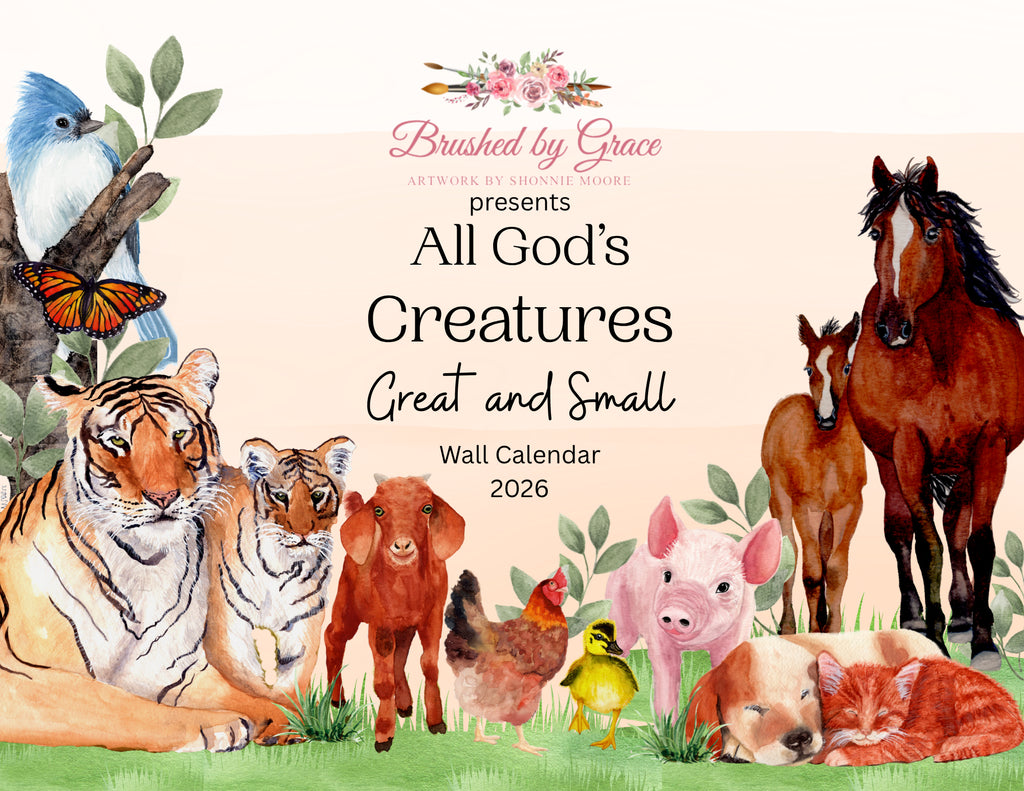 Wall Calendar 2026 Brushed by Grace Shonnie Moore