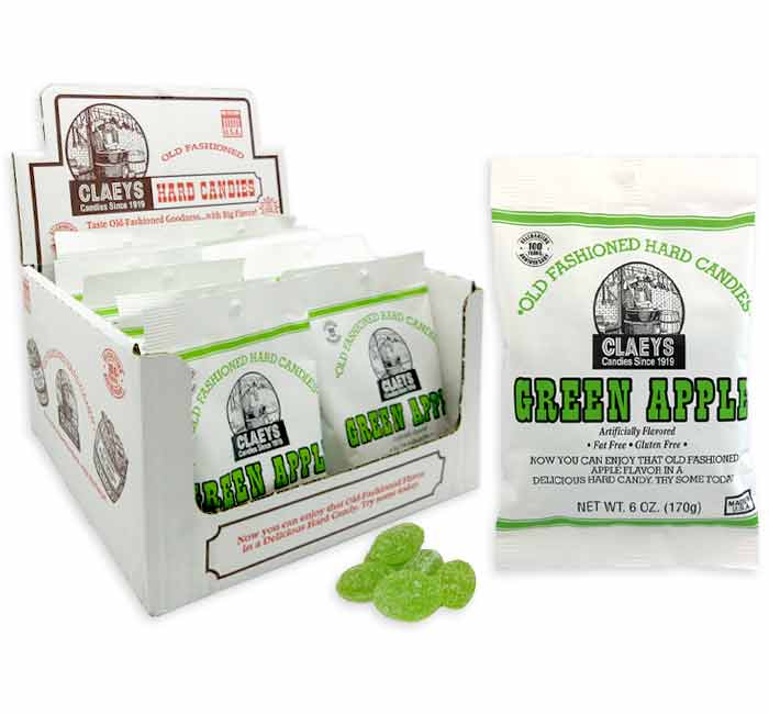 Vintage Style Candy Claeys Old Fashioned Hard Candy Green Apple